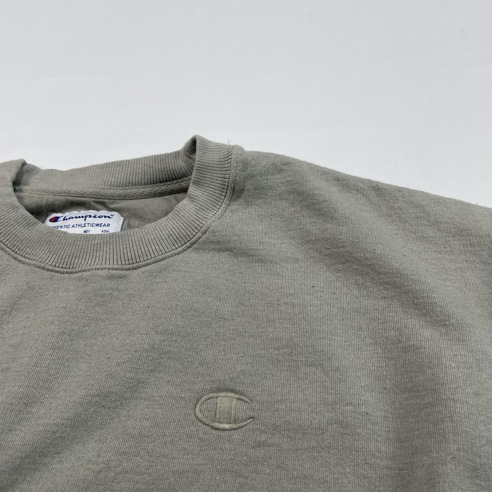 Champion Sweatshirt Dip Dye Men's Large Fleece Crew Neck Long Sleeve Pullover - Picture 9 of 14